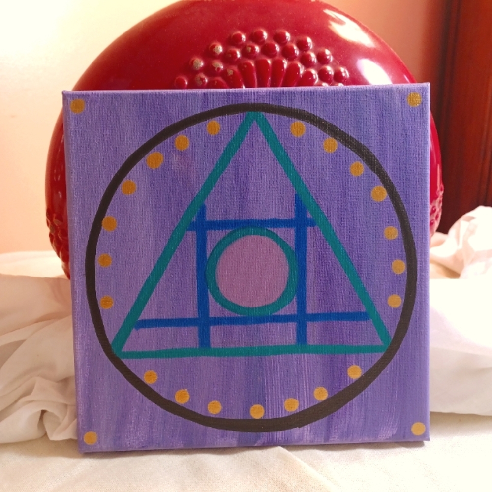 Original healing sacred geometry painting featuring the Sorcerers stone
